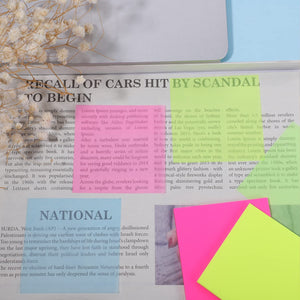 250 Sheets Transparent Sticky Notes Post it Pastel Sticky Note- 3 x 3 inch Clear Self-Sticky Annotation, Waterproof Translucent Color Memo Pad for Office & School